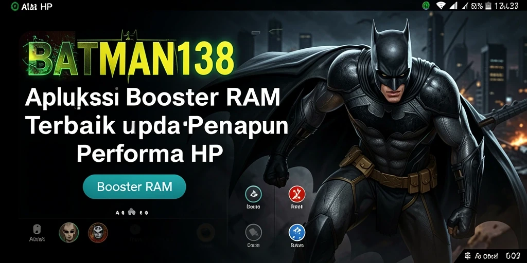 Antarmuka BATMAN138 yang menarik dan fungsional untuk Booster RAM.