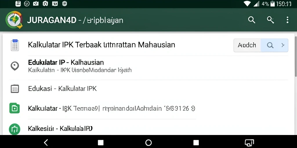 Tampilan antarmuka aplikasi JURAGAN4D yang user-friendly.