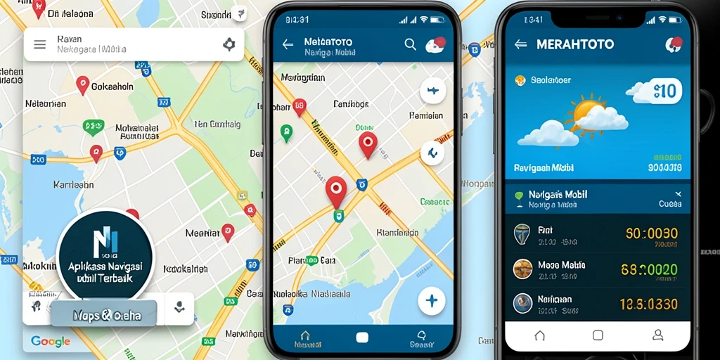 Antarmuka MERAHTOTO yang intuitif untuk navigasi mobil.