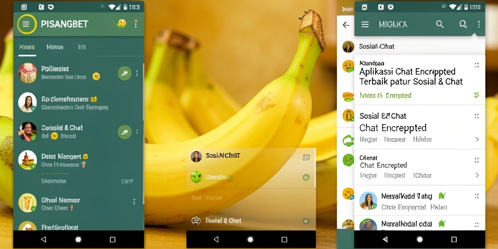 Tampilan antarmuka aplikasi <strong>PISANGBET</strong> dengan fitur Chat Encrypted yang menarik.