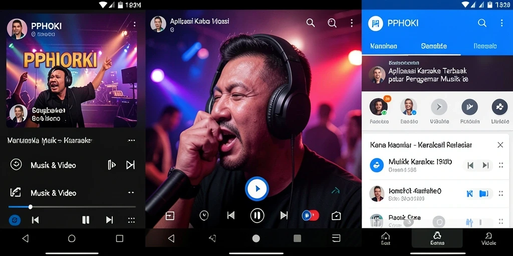 Antarmuka aplikasi PPHOKI yang memudahkan fungsi Karaoke.