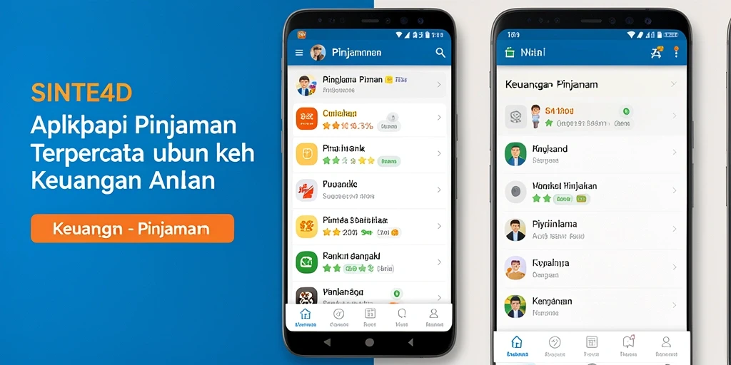Antarmuka aplikasi SINTE4D yang sederhana dan intuitif untuk pinjaman.