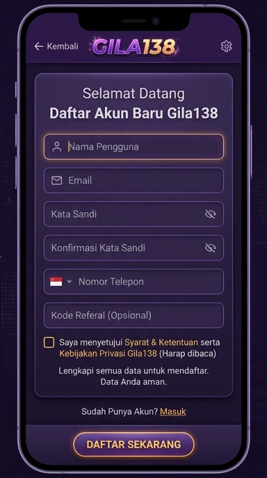 Panduan Lengkap Daftar Akun Baru gila138